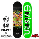 【日祝も発送】スケボー デッキ スケートボード 8.08.25 HUF x EVISEN ALLSTAR DECK 8.0 8.25 ハフ エビセン エヴィセン...