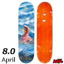 【日祝も発送】スケボー デッキ 単品 スケートボード 8.0 April エイプリル YUTO HORIGOME - TROPICAL 8.0 Skateboa...