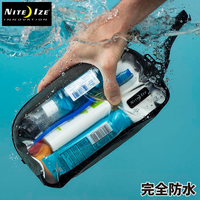 【最大10%OFFクーポン】 NITEIZE ナイトアイズ 防水バッグ RUN OFF WATERPROOF TOILETRY BAG ランオフ ウォータープルーフトラベルバッグ 完全防水 防塵 防じん ジッパー バッグ 水没防止 小物入れ ポーチ