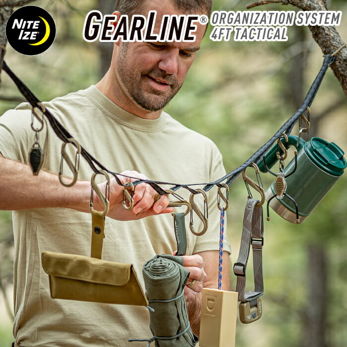 【日祝も発送】NITEIZE ナイトアイズ ギアーライン 4フィート GEAR LINE 4FT オーガナイザーロープ ギアータイ×2 エスビナー×10 セット