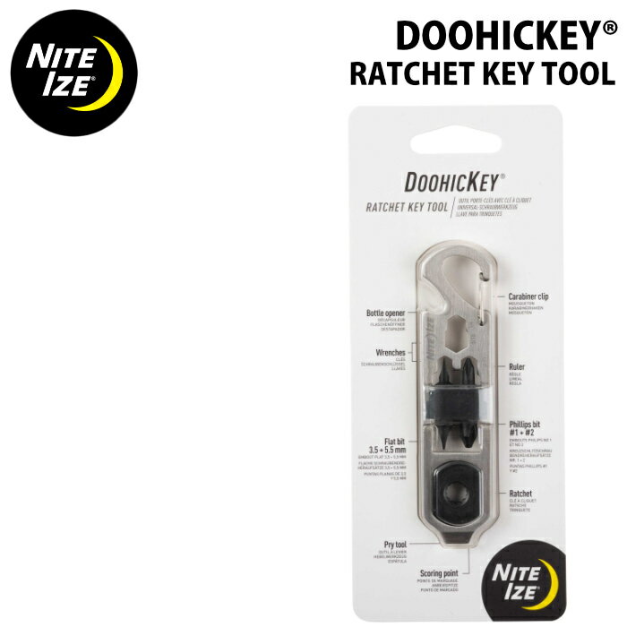 楽天マニアック 波乗り＆スケボーSHOPNITEIZE ナイトアイズ DOOHICKEY KMTRT-11-R3 RATCHET KEY TOOL ドゥーヒッキー ラチェット キーツール カラビナ マイナスドライバー テープカッター 六角レンチ 多目的ツール