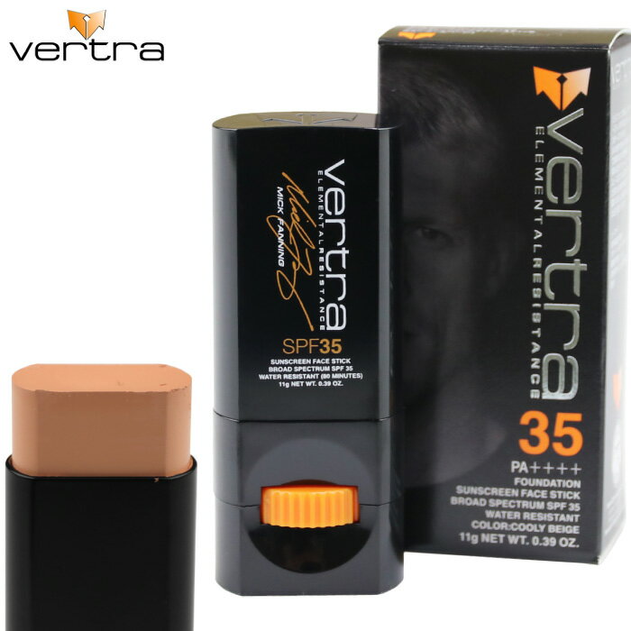 【3/31まで PT10倍中】vertra バートラ 日焼け止め Face Stick フェイススティック SPF35 PA++++ ミックファニング クールベージュ ウォータープルーフ 日焼け防止 日焼け対策