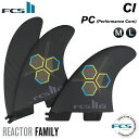 純正フィンボルトプレゼント FCS2 FIN エフシーエス2フィン ショートボード用 CI - PC BLACK チャンネルアイランズ アルメリック パフォーマンスコア Mサイズ Lサイズ 3フィン トライフィン スラスター 【日本正規品】