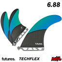 フューチャー フィン ロングボード用 FUTURES. FIN フューチャーフィン TECHFLEX 2 1 6.88” テックフレックス シングルスタビライザー ミッドレングス用 フューチャーズフィン センターフィン サイドフィン セット サーフィン