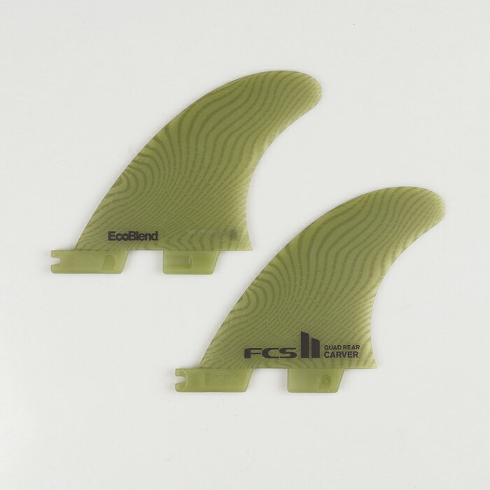 マニアック 波乗り&スケボーSHOPのFCS2 FIN フィン クワッドリア クアッドリア カーバー CARVER QUAD REAR (CTR/CENTER) - NG EcoBlend カーキ ユーカリ ネオグラス エコブレンド Sサイズ Mサイズ エフシーエス2フィン ショート用 クワッドフィン クアッドフィン サーフィン｜アングル3