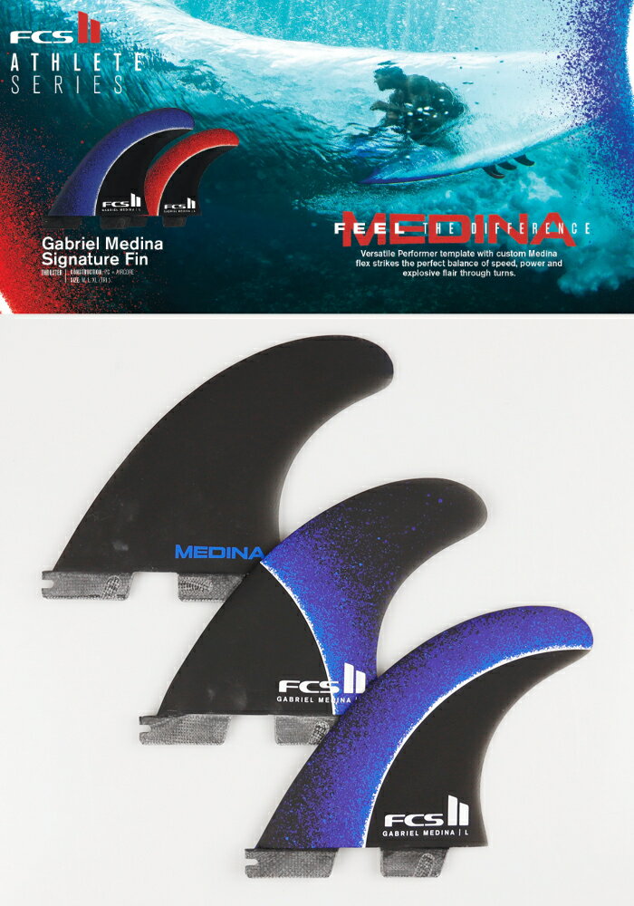 [�ץ쥼����դ�]FCS2 FIN �ե��� �ȥ饤�ե��� ���֥ꥨ���ǥ����� GM (GABRIEL MEDINA)- PC/Aircore �֥롼 �ѥե����ޥ󥹥��� �������� M������ L������ XL������ ���ե�������2�ե��� ���硼���� ���硼�ȥܡ����� �����ե���