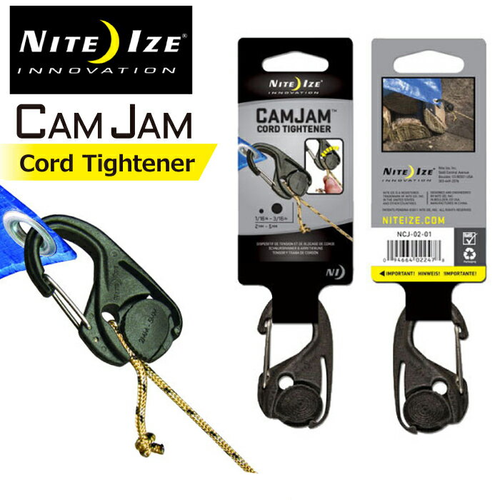 【日祝も発送】NITEIZE ナイトアイズ カムジャム 1P CAM JAM CORD TIGHTENER 1個 カラビナ付き テント タープ 積み荷 固定具