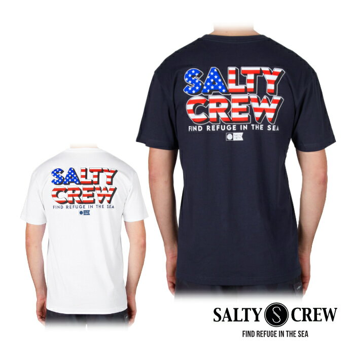 SALTY CREW ソルティークルー SALTYCREW Tシャツ メンズ 53-205 STARS AND STRIPES PREMIUM S/S TEE バックプリント サーフブランド 男性用 釣り アメリカ 国旗 星条旗柄