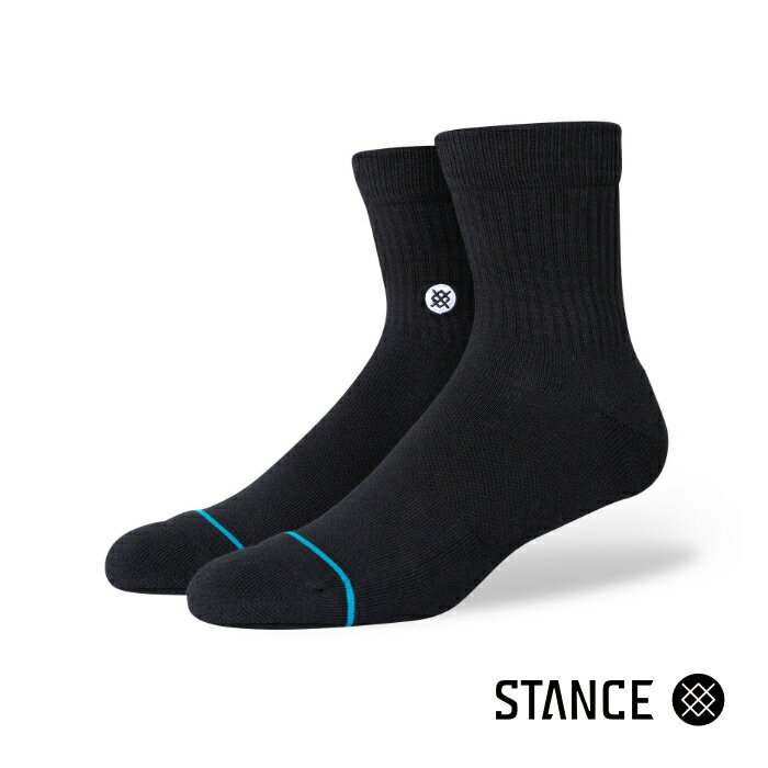 STANCE  å   ֥ STANCE SOCKS ICON QUARTER - Black å ϡեå ϡվ ߥɥ 󥺥å 