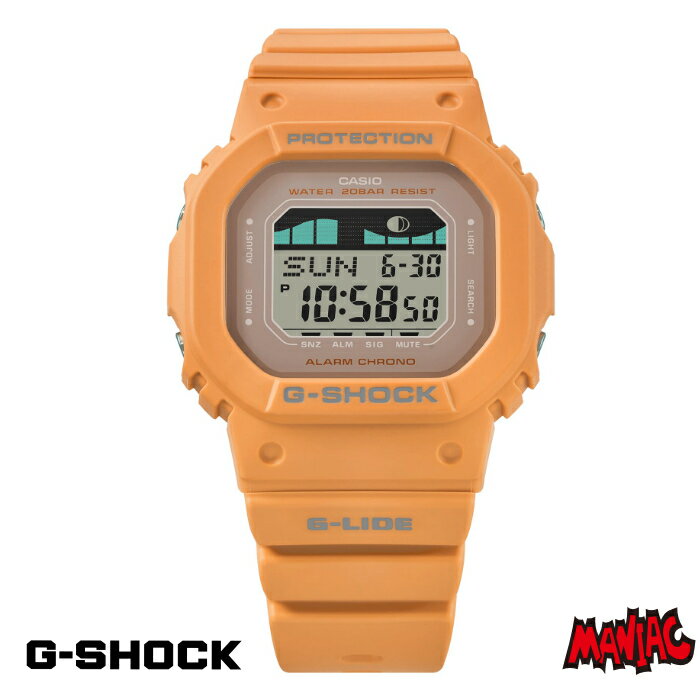 楽天マニアック 波乗り＆スケボーSHOPGショック ジーショック 5600 レディース G-SHOCK 腕時計 GLX-S5600-4JF G-LIDE GLIDE Gライド ペールオレンジ デジタル時計 GSHOCK サーフィン CASIO カシオ メンズ 女性用 男性用