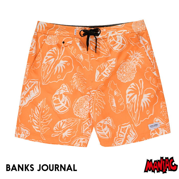 BANKS サーフパンツ BANKS JOURNAL ボードショーツ バンクスジャーナル メンズ BS0326 KOA BOARDSHORT 海パン 水着 サーフトランクス ハーフパンツ ショーツ 男性用