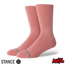 【4/25限定★抽選で最大100%PTバック】 STANCE スタンス ソックス 靴下 メンズ ブランド STANCE SOCKS ICON - Rose Smoke スケーターソックス ハイソックス メンズソックス おしゃれ