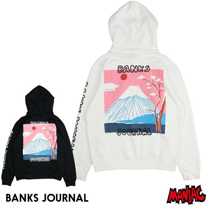 BANKS パーカー BANKS JOURNAL バンクスジャーナル メンズ AFL0393 MT FUJI HOODIE プルオーバー フード トレーナー 富士山 サーフブランド 男性用