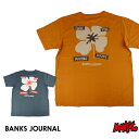 BANKS JOURNAL バンクスジャーナル Tシャツ メンズ ATS0945 OKI FLORAL TEE バックプリント 半袖 サーフィン サーフブランド 男性用