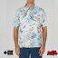 SALTYCREW ソルティークルー ボタンシャツ メンズ 54-102 Salty Island S/S Woven カジュアルシャツ 半袖シャツ カジキマグロ 総柄 プリント 男性用