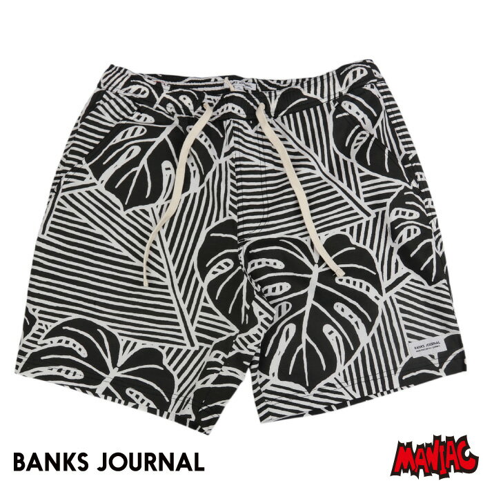 BANKS サーフパンツ BANKS JOURNAL ボードショーツ バンクスジャーナル メンズ BSE0361 RAVEN 海パン 水着 サーフトランクス ハーフパンツ ショーツ 男性用