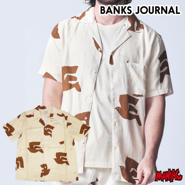 【決算価格】 【日祝も発送】BANKS 半袖シャツ BANKS JOURNAL バンクスジャーナル バンクス メンズ 開襟シャツ BIRDIE WSS0291 ...