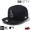 【日祝も発送】ニューエラ LA キャップ 59FIFTY NEWERA ロサンゼルス・ドジャース ブラック ブラック ホワイトアウトライン 14525223 黒...