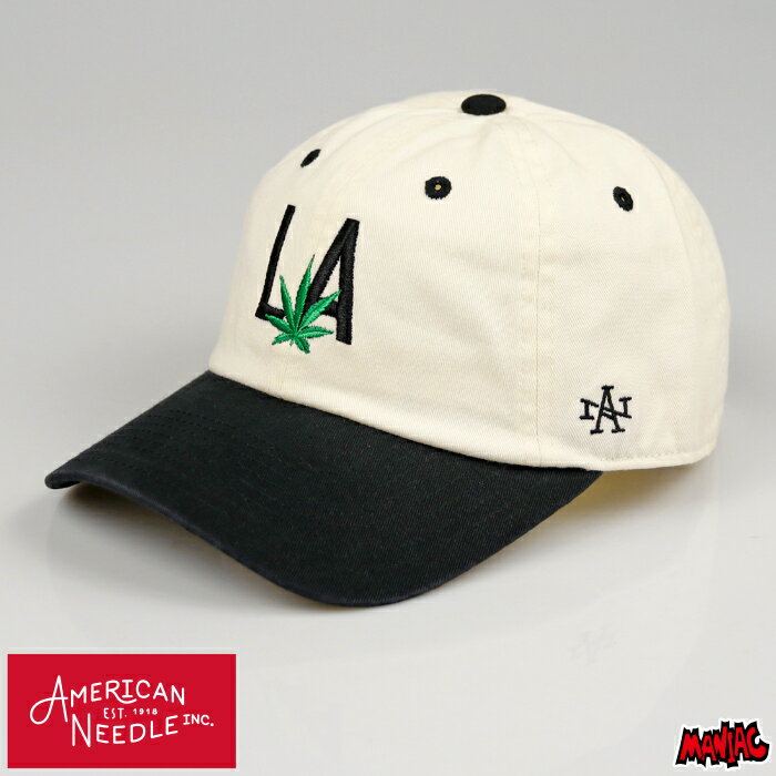 【日祝も発送】アメリカンニードル LA キャップ AMERICAN NEEDLE SMU696A-LOSA BALLPARK MICRO ICON - DESTINATION LA ロサンゼルス ヘンプ 麻 アイボリー ホワイト ブラック メンズ レディース ベースボールキャップ おしゃれ