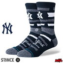 【日祝も発送】STANCE スタンス ソックス NY ヤンキース 靴下 くつ下 メンズ ブランド SQUEEZE NYY - Navy ハイソックス メンズソッ...