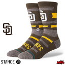 【日祝も発送】STANCE スタンス ソックス SD パドレス 靴下 くつ下 メンズ ブランド SQUEEZE SDP - Brown ハイソックス メンズソックス おしゃれ サンディエゴパドレス 野球 MLB メジャーリーグ
