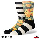 【日祝も発送】STANCE スタンス ソックス 靴下 くつ下 メンズ ブランド STANCE SOCKS VERY POPPIN CREW - Black/Wh...