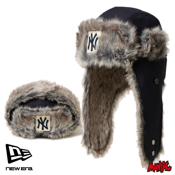 【日祝も発送】【日祝も発送】ニューエラ NEWERA トラッパー トラッパーキャップ フライトキャップ ヤンキース ウール イヤーフラップ TRAPPER WOOL NEYYAN 14667621 MLB Team Logo ニューヨーク・ヤンキース ネイビー 帽子 キャップ メンズ レディース おしゃれ