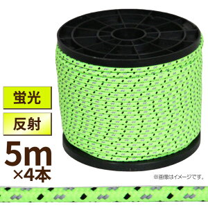 テントロープ ガイロープ 5m×4本 夜光 蛍光 反射 引っかからない ヒモ テント用 タープ アウトドア キャンプ 【あす楽対応】【ゆうパケット対応】通販格安セール情報 楽天 通販