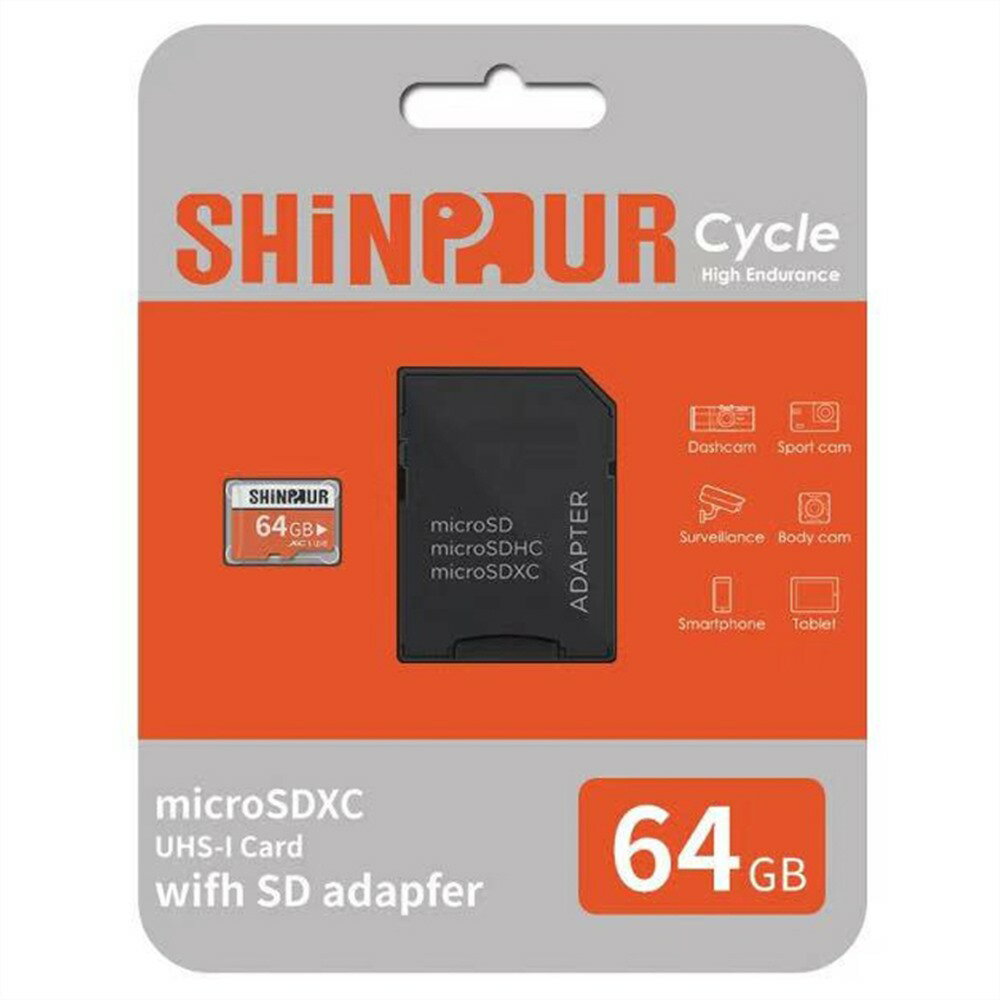 【 送料無料 】 【ケース付き 】SHINPUR microSDカード 64GB Class10 2年保証 UHS-I U3 SD変換アダプタ付き マイクロSD microSDXC クラス10 SDカード Nintendo Switch スイッチ ギフト