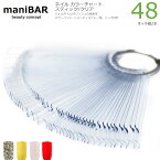 manibar ネイル カラーチャート リング式 48+2本入 カーブスティック ネイルチップ カラージェル