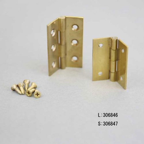 BRASSヒンジ パーツH5cm（Sサイズ×1個 ネジ付き）【蝶番】【丁番】【建築金物】【ドア材】【DIYパーツ..