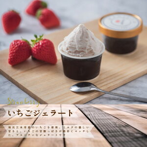 新鮮いちごを贅沢に使用! 絶品 いちご ジェラート アイスクリーム イチゴ 苺 アイス 卵不使用 人気 テレビ 市場直営 小カップ