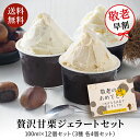 【敬老の日】送料無料 メッセージカード無料 人気 甘栗 あまぐりジェラート アイスクリーム ギフト アイス 送料無料 スイーツ ★神戸SELECTION認定★甘栗ジェラート つぶあまぐり こしあまぐり ミルク 各4個入 12個 卵不使用 有機JAS甘栗使用 敬老の日