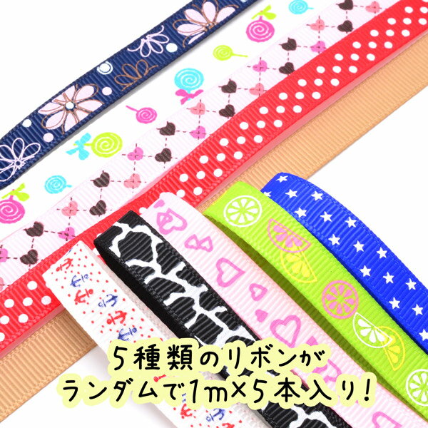 [HF]10mm　1mx5本　リボン福袋　見えない福袋　[5786]