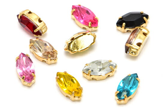 アクセサリー　パーツ　台座付きアクリルストーン　リーフ型　《大》　アクセサリー　パーツ　2個　［在庫限り］[SALE価格]