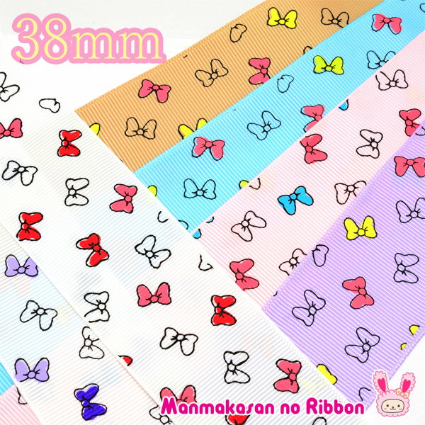 38mm　プリントリボン　ディズニー　デイジーのリボン　2m　［在庫限り］のサムネイル