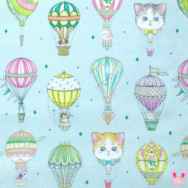 22fabric　ジャーニー　Bブルー系　10cm単位　切り売り　ローン生地　松浦由起江さん　にゃんにゃんファブリック　HOKKOH　(85)　［在庫限り］