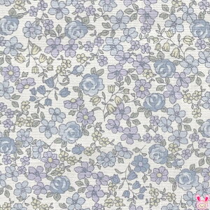 ミニミニガーデン Bブルー系 双日 FC10455 ポプリン生地 (265)(50cm以上10cm単位切り売り)