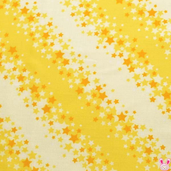 [AB6]　ゆめかわバニラスター　Cイエロー系　シーチング生地　10cm単位　切り売り　AP22407　コスモ　（25）のサムネイル