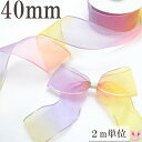 40mm グラデーションワイヤーオーガンジー 2m単位 切り売り