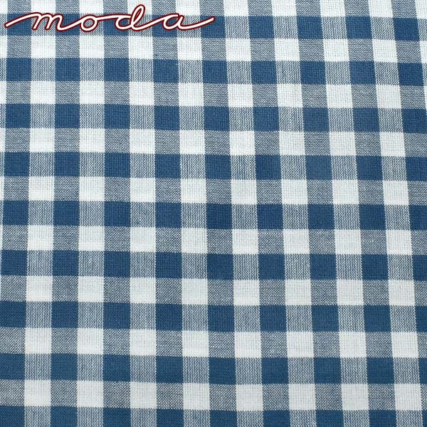[CN3N]　 チェック柄インド綿　27ギンガムブルー　10cm単位　切り売り　Moda　モダ　14949　コットン生地　(270)のサムネイル