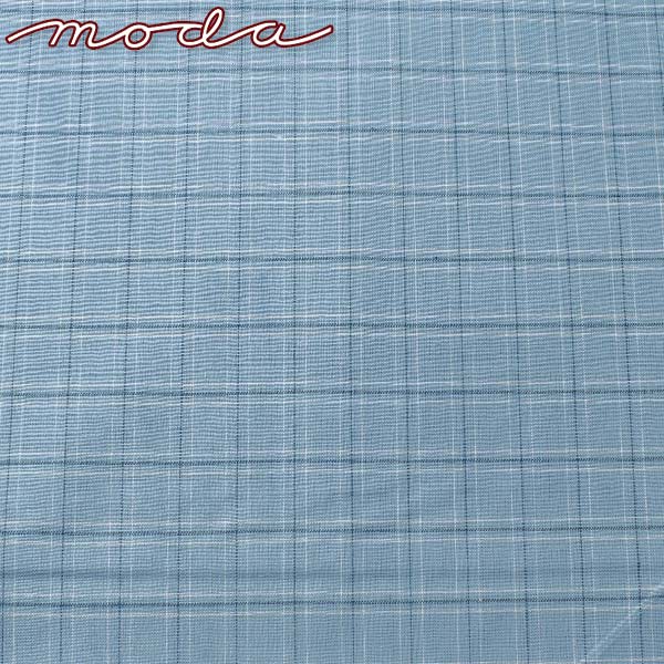 樂天商城 - チェック柄インド綿　23トリプルブルー　10cm単位　切り売り　Moda　モダ　14949　コットン生地　(87)　［在庫限り］