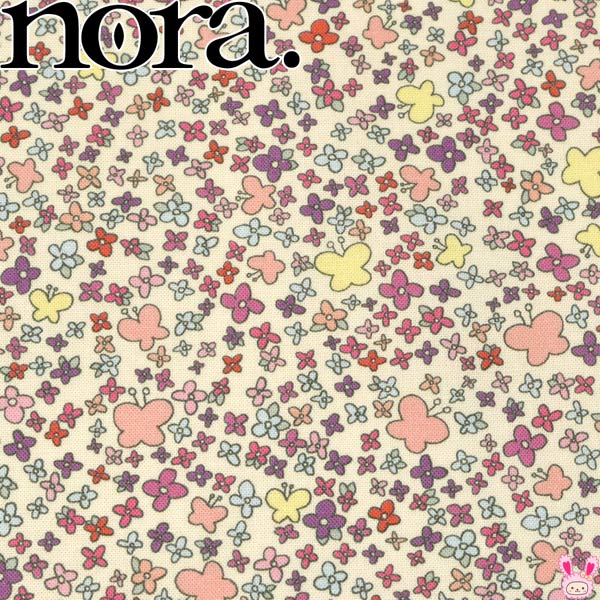 Rakuten - 春うらら　Aピンク系　シーチング生地　10cm単位　切り売り　ST1313　ノラ　NORA.　(25) ［在庫限り］
