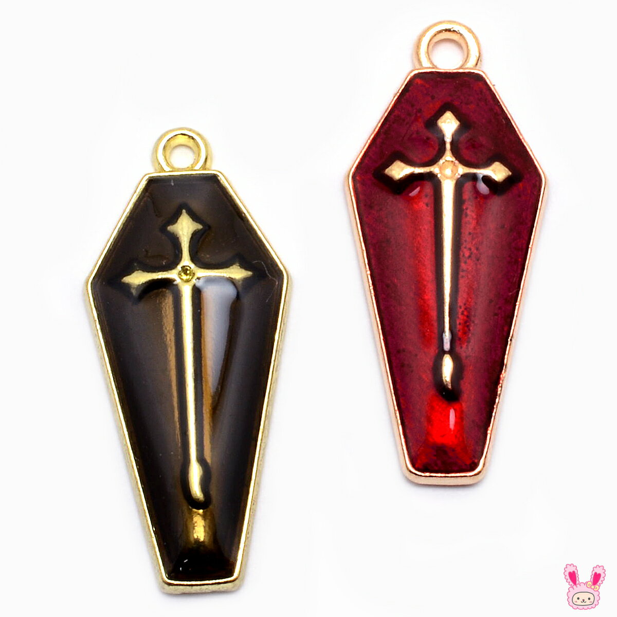 アクセサリーパーツ ハロウィン 棺チャーム 2個 ［在庫限り］