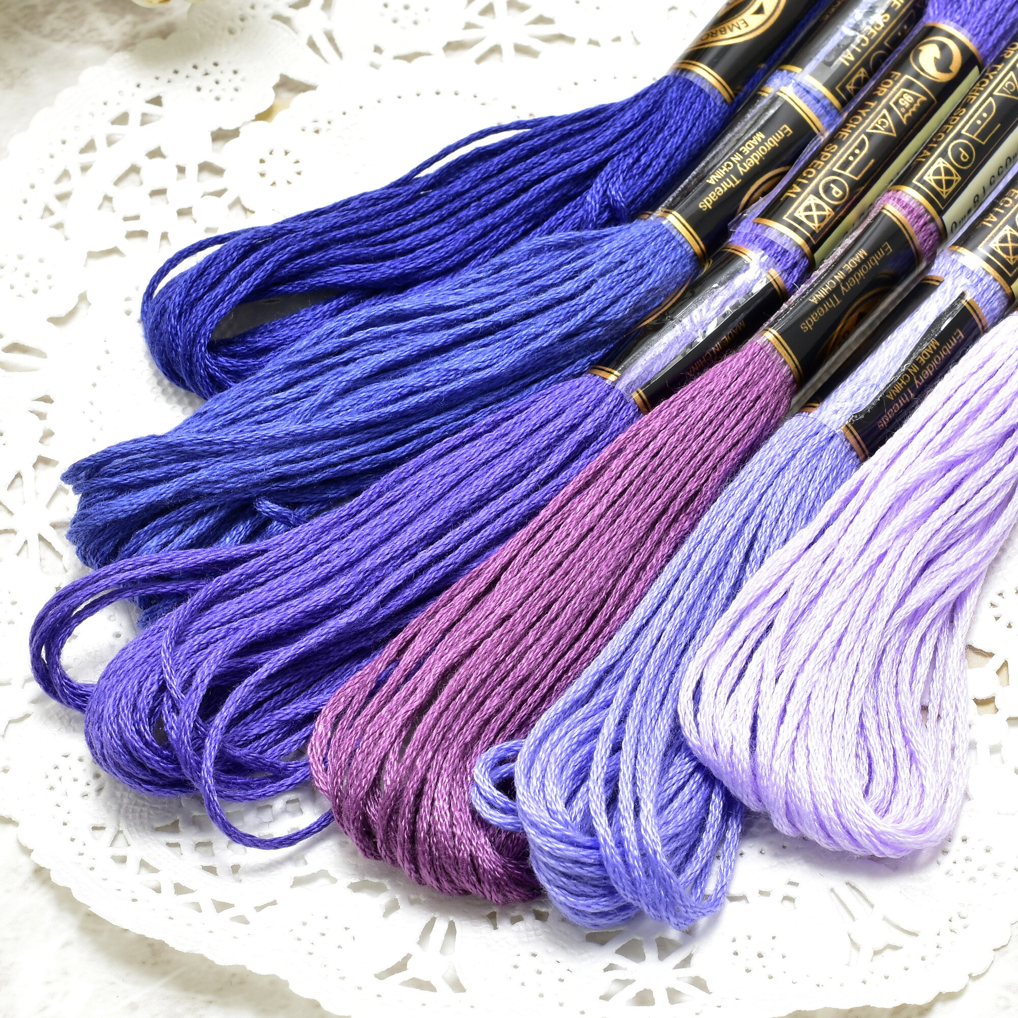 楽天市場】刺繍糸 紫の通販