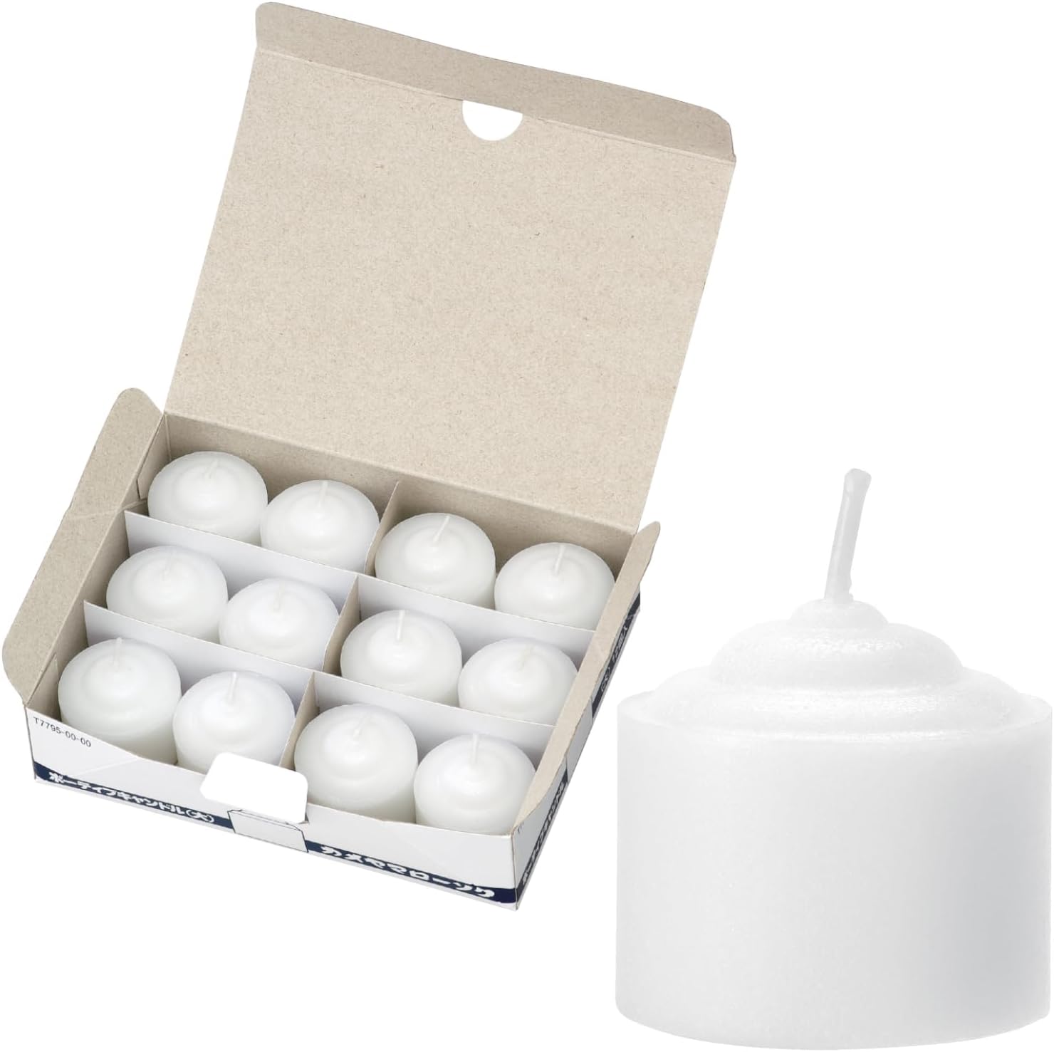 カメヤマ ボーティブ(大) コップなし 12個入 約8時間 ローソク