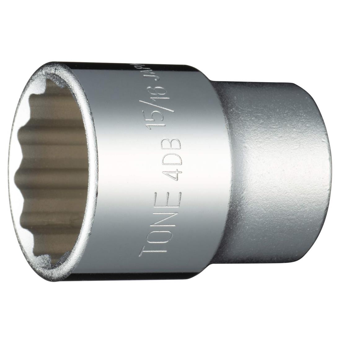 トネ(TONE) ソケット(12角) 4DB-30 差込角12.7mm(1/2”) 二面幅15/16inch インチ