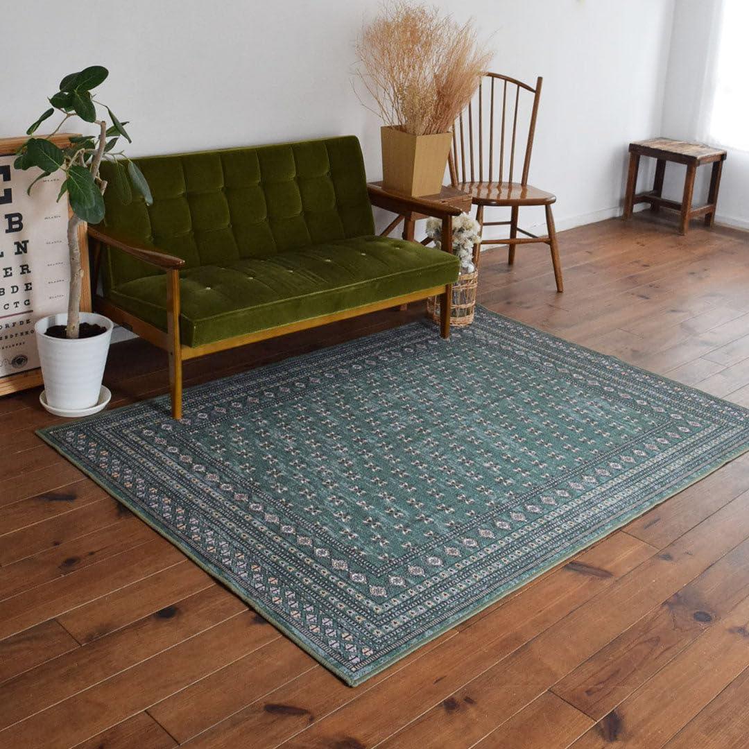 TOCO LIFE おしゃれで洗えるラグマット カーペット ブハラ ヴィンテージ風 4サイズ 1畳 1.5畳 2畳 2.5..