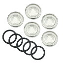 COOLBOTANG ブレーキフルード確認窓 5個セット 18mm マスターシリンダー 高品質 サイトグラス ブレーキフルード サイトミラーガスケット 点検窓 ...