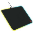 エレコム マウスパッド 発光 10パターン点灯 ゲーミング向け 振り向きサイズ 460mm×300mm 中目 ブラック MP-GL02BK